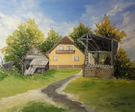 V Gradišču (Akril-platno - 2023) Silvo Cerar